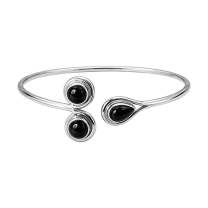 Silver Plated Adjustable Trinity Cuff Bangle - image 20