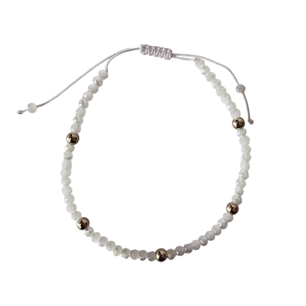 Electroplated Glass Beads Bracelet