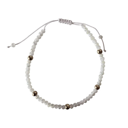 Electroplated Glass Beads Bracelet