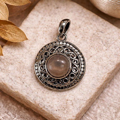 Silver-Plated Pendant (without Chain) (#03), 2x2cm