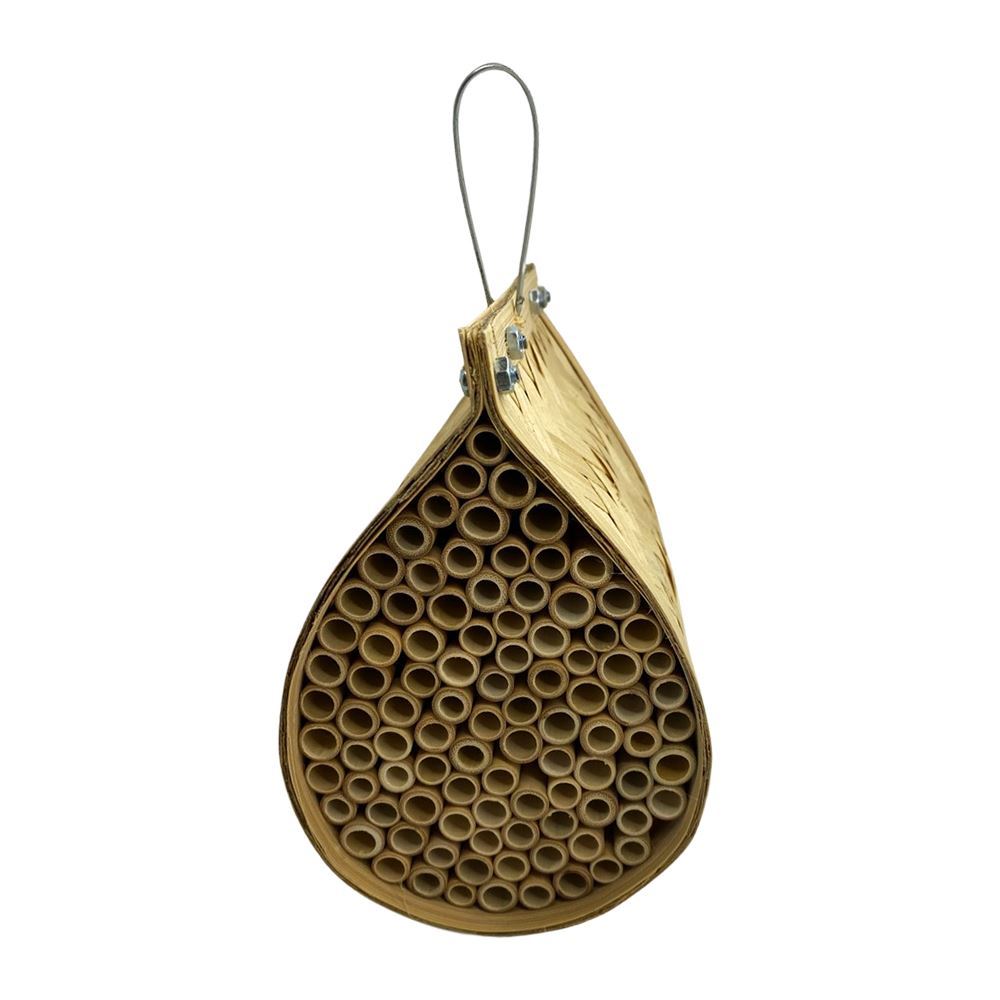 Bamboo Teardrop Bee House, 15x15x10cm