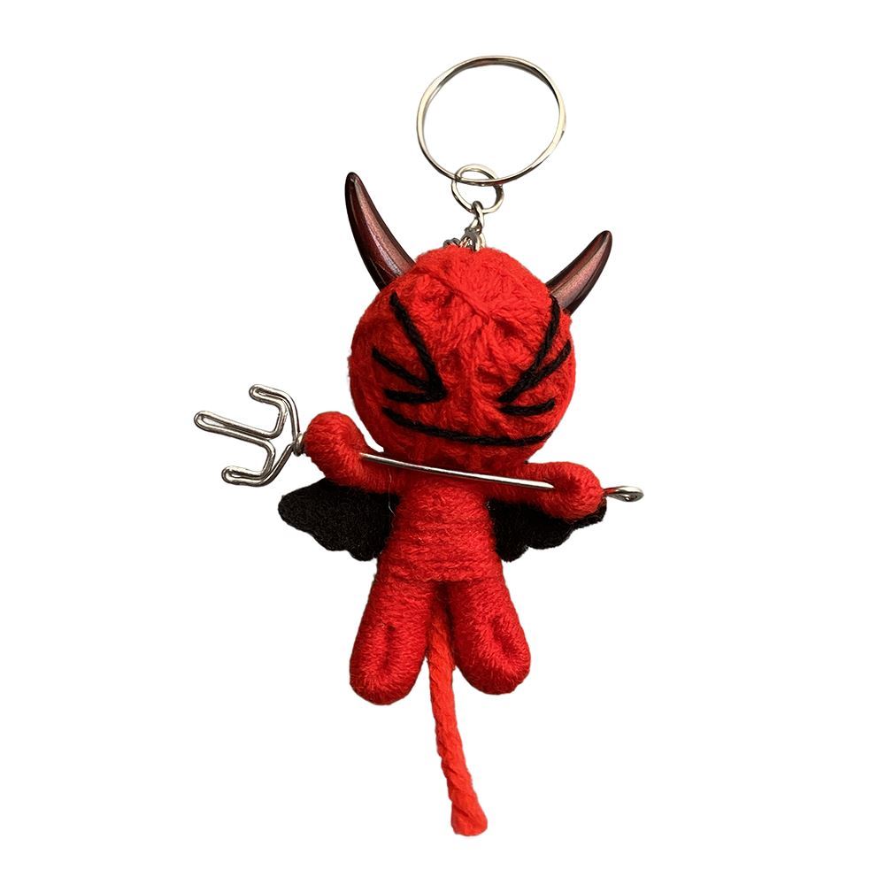 Voodoo String Doll Keychain, 7cm