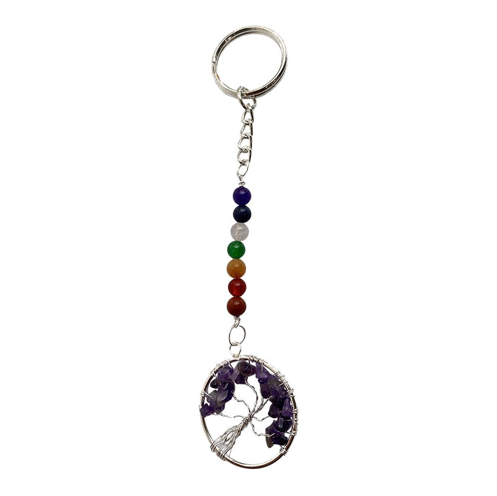 7 Chakra Tree of Life Keychain, 15x3cm