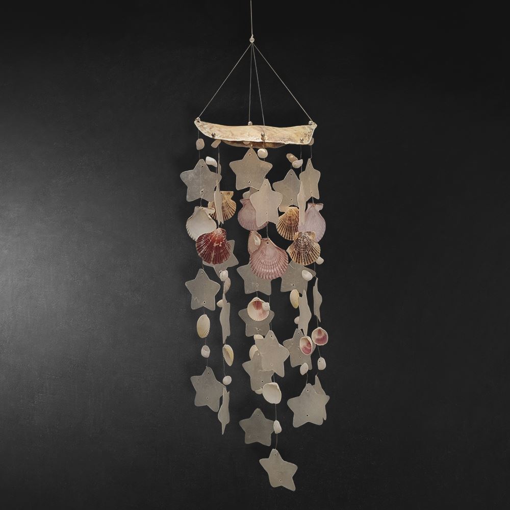 Capiz & Seashell Wind Chime, 55cm Hanging Height