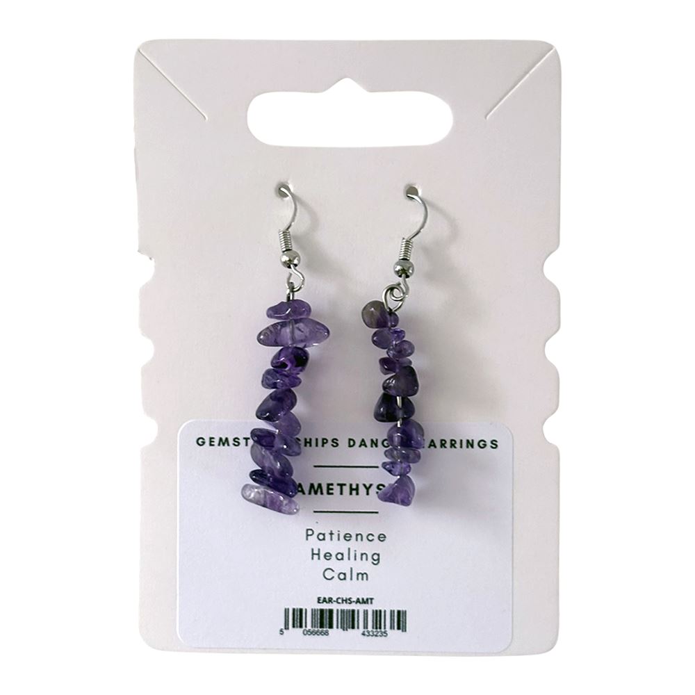Gemstone Chips Dangle Earrings - image 5
