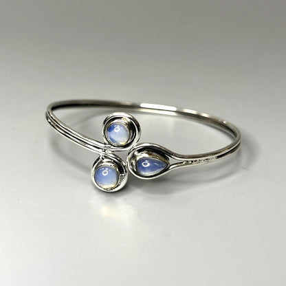 Silver Plated Adjustable Trinity Cuff Bangle - image 12