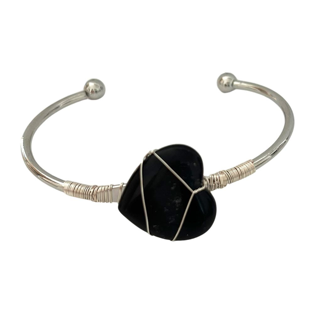 Heart-Shaped Crystal Bangle - image 9