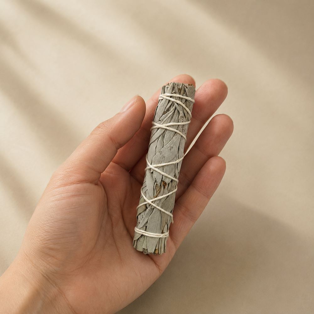 Slimline Sage Smudge Stick, White Sage 4"