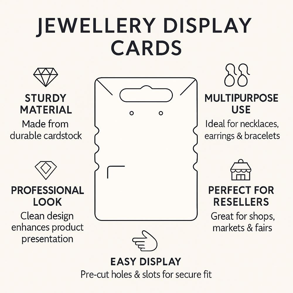 Jewellery Card with Indents, 6.8x9.8cm, Single