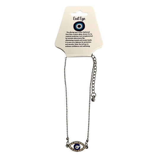 Evil Eye Anklet, Rhinestone Eye (JIT)