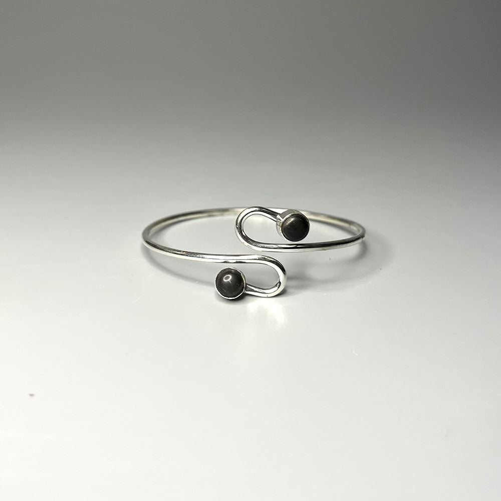 Silver-Plated Adjustable Serpentine Cuff Bangle - image 8