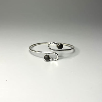Silver-Plated Adjustable Serpentine Cuff Bangle - image 8
