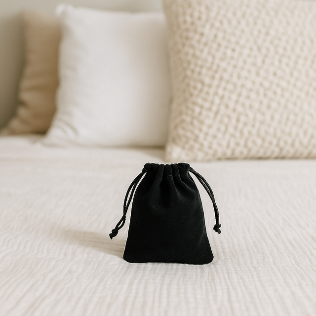 Velvet Pouches, Black, 7x5cm, Pack of 50