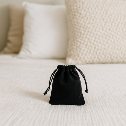 Velvet Pouches, Black, 7x5cm, Pack of 50