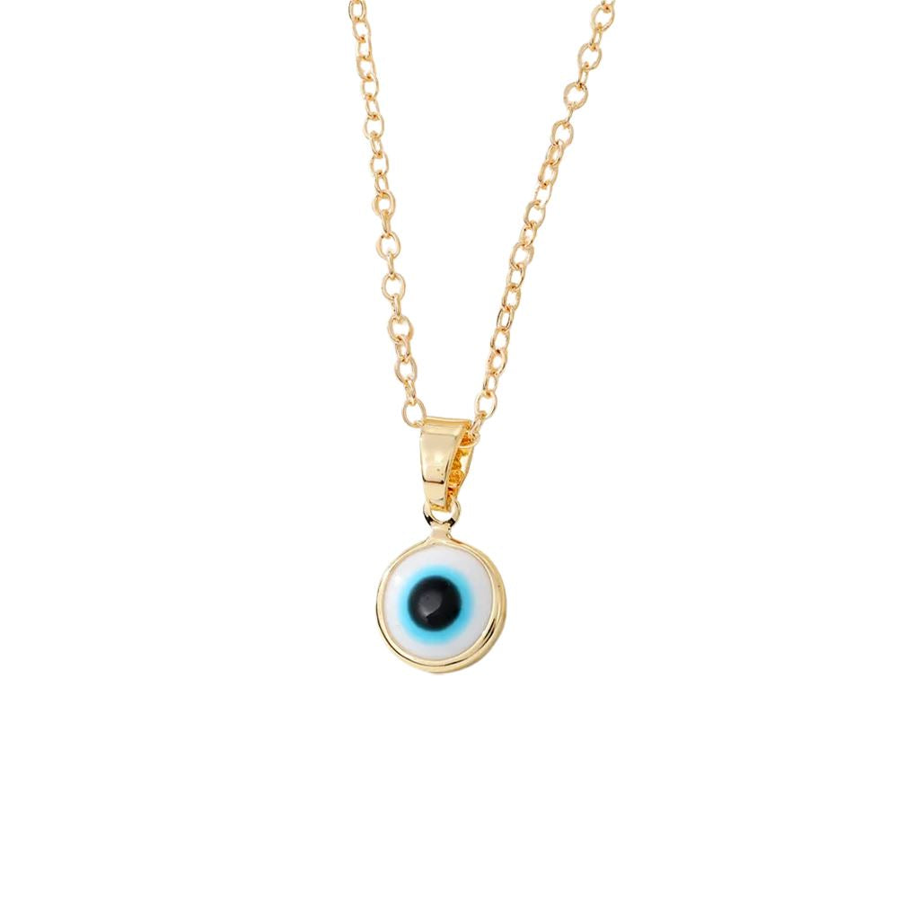 Evil Eye Pendant With Gold Chain, Coloured Collection