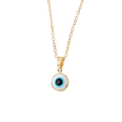 Evil Eye Pendant With Gold Chain, Coloured Collection