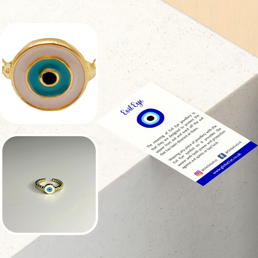 Evil Eye Ring, Gold, Orbis Eye (#4)
