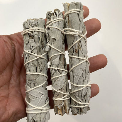 Slimline Sage Smudge Stick, White Sage 4"