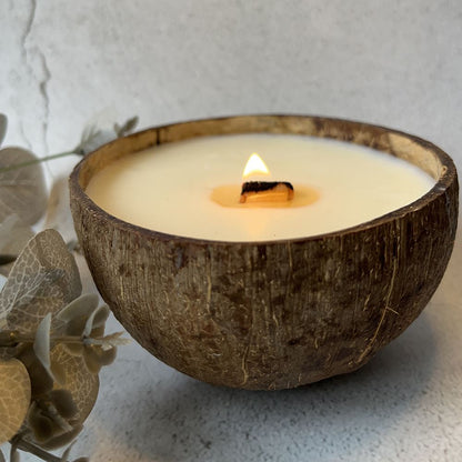 Coconut Shell Candle, Cinnamon Apple