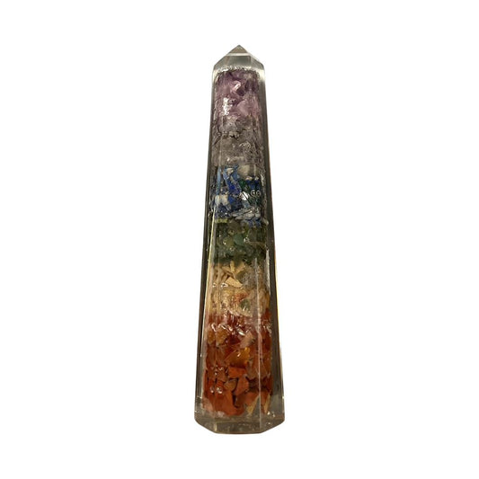 Orgonite Obelisk Tower, 12-14cm, 7 Chakra