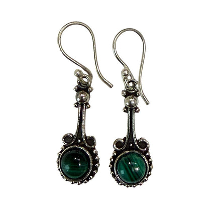 Silver-Plated Hanging Earwire Earrings (#03), 3x1cm