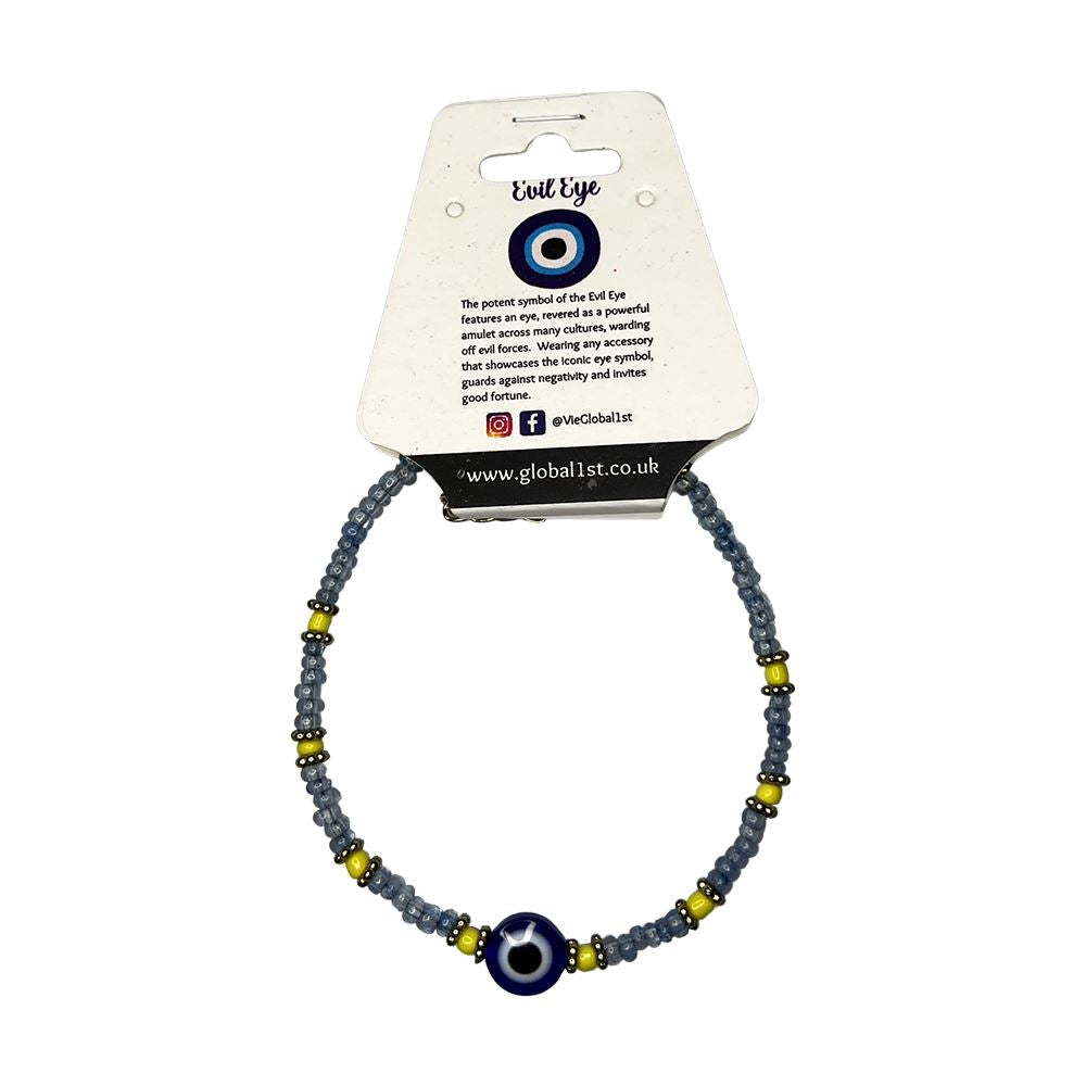 Evil Eye Bracelet, Yellow Beads, - image 16