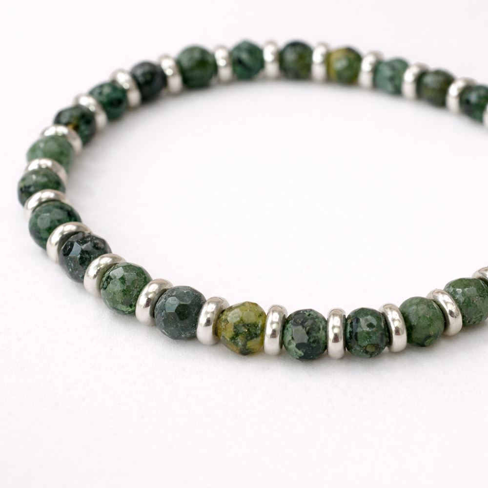 Silver Plated Stretch Bracelet with Gemstones - image 12