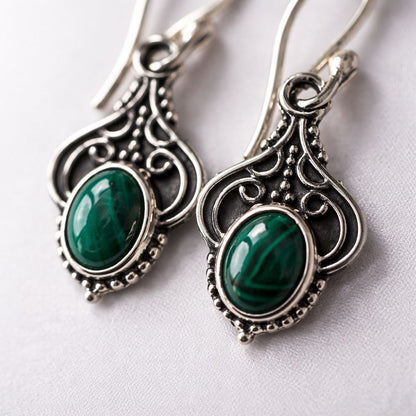 Silver-Plated Hanging Earwire Earrings (#02), 2x1cm