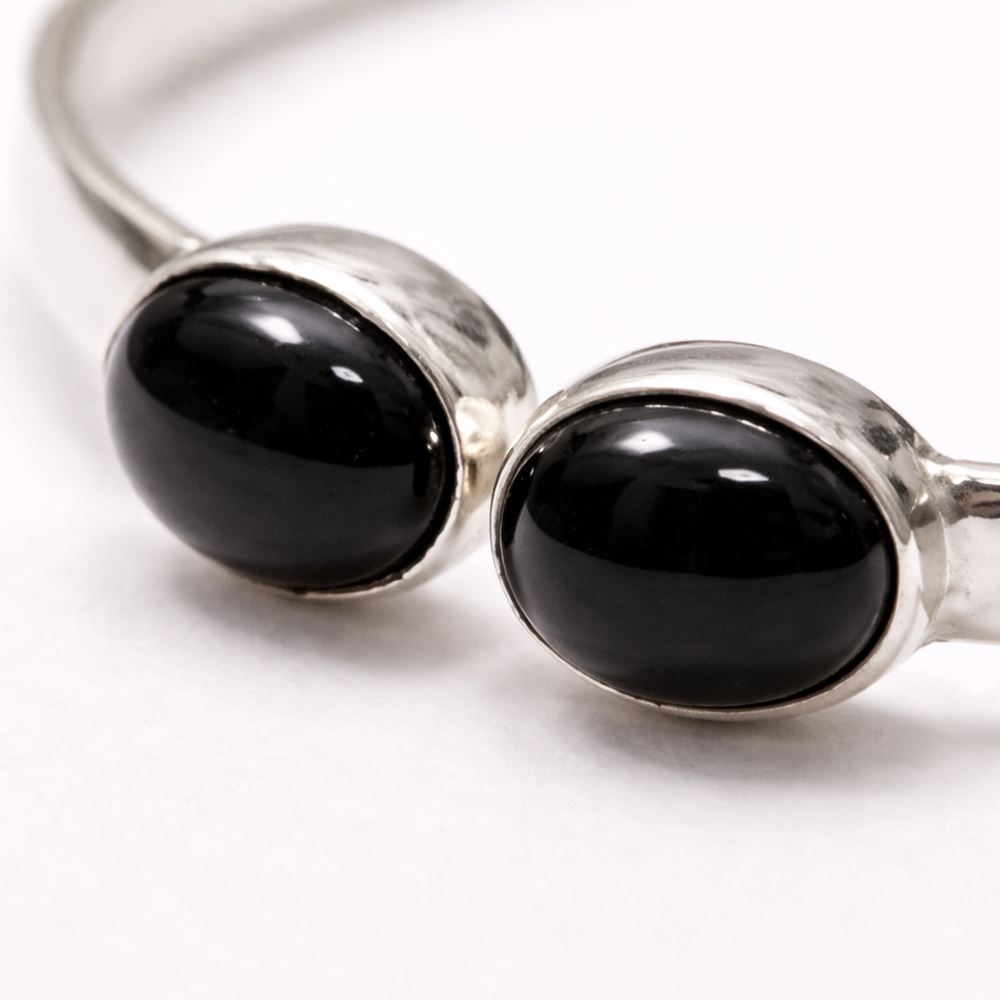 Silver-Plated Adjustable Oval Cuff Bangle - image 14