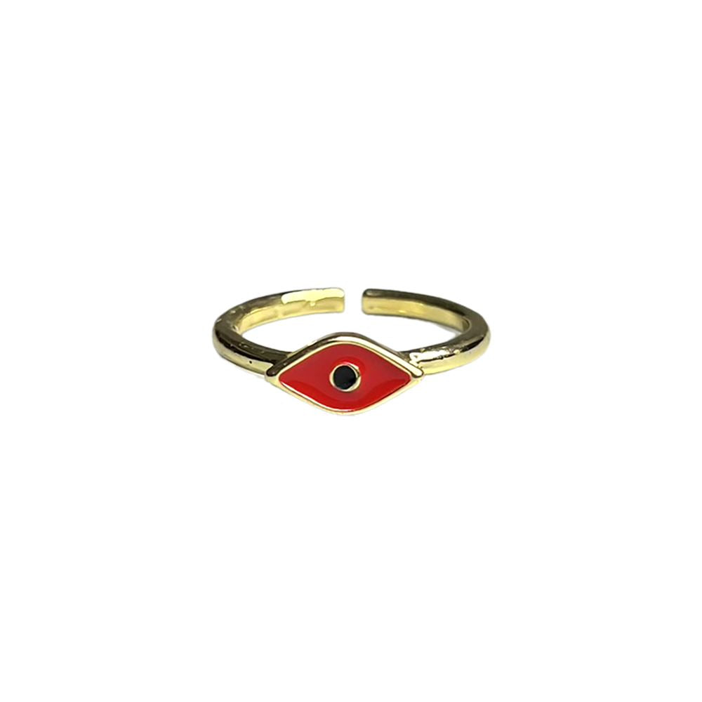Evil Eye Ring, Gold, Iris