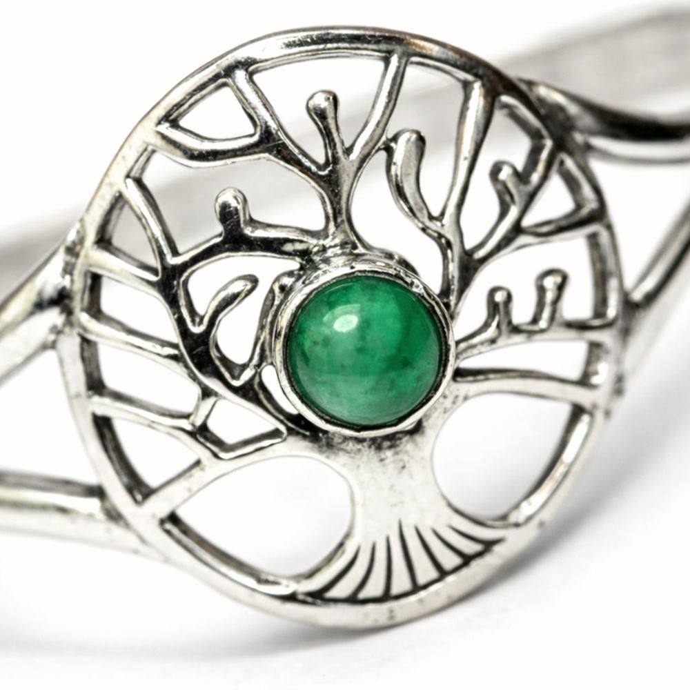 Silver-Plated Adjustable Tree of Life Cuff Bangle - image 19