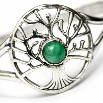Silver-Plated Adjustable Tree of Life Cuff Bangle - image 19