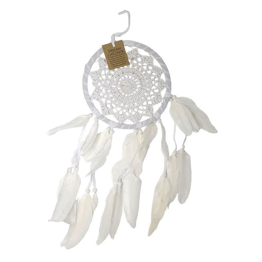 Crochet Dream Catcher, 16cm, White