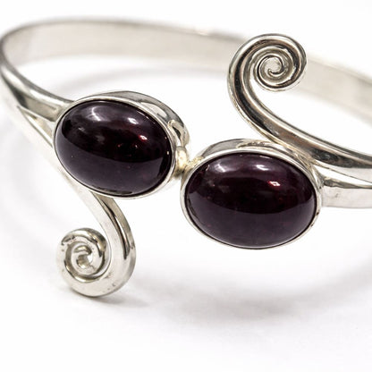 Silver-Plated Adjustable Oval Spiral Cuff Bangle - image 14