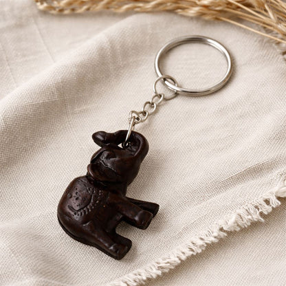 Wooden Keychain, Elephant, Assorted Design