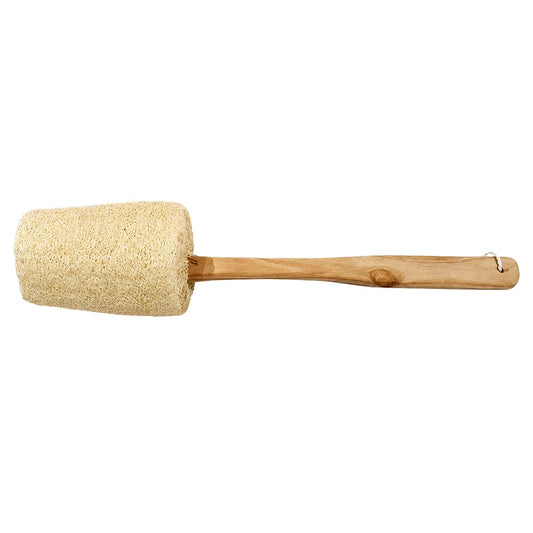 Natural Loofah with Wooden Handle, Large, 44.5x9cm
