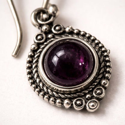 Silver-Plated Hanging Earwire Earrings (#06), 1.5x1cm