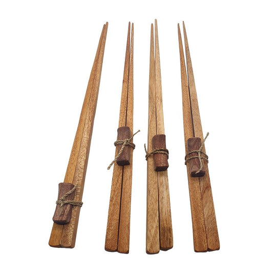 Mahogany Chopsticks with Stand, 4 Pairs