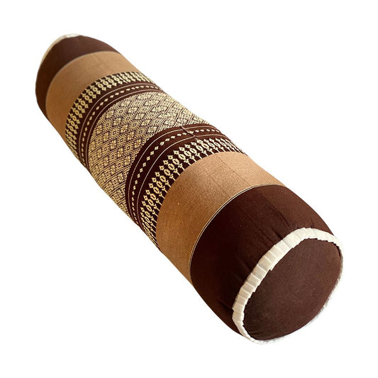 Thai Kapok Neck Cushion, Large Sausage, Brown