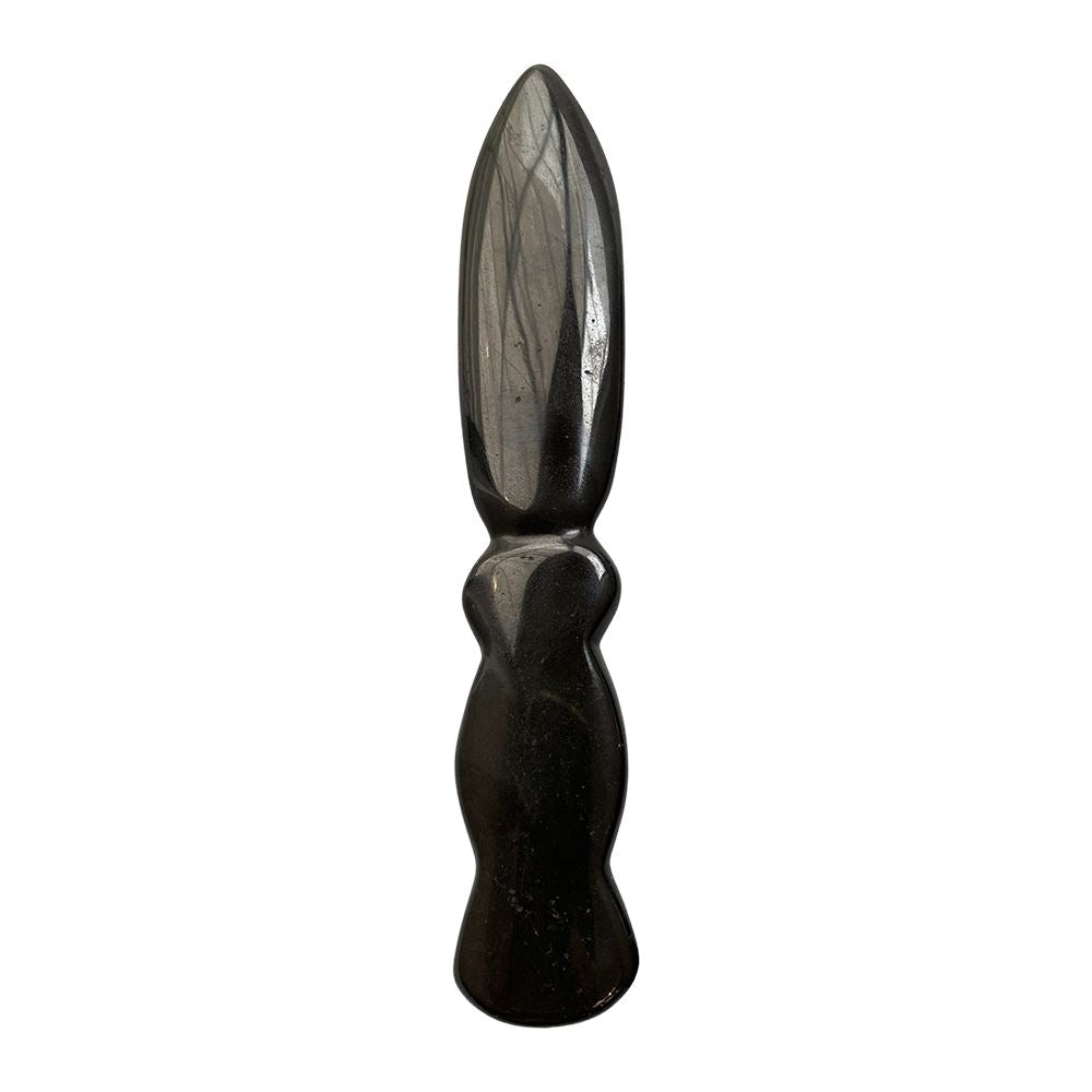 Black Agate Ritual Knife, 15cm