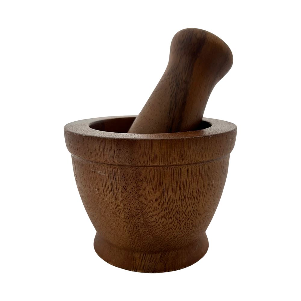 Mortar and Pestle Set, Dark Wood, Extra Small