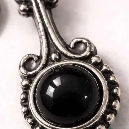 Silver-Plated Hanging Earwire Earrings (#03), 3x1cm