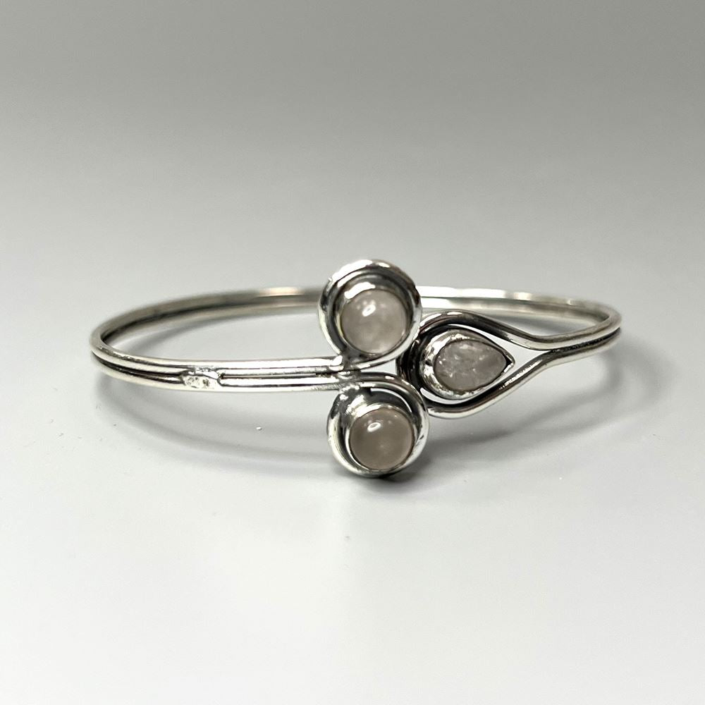 Silver Plated Adjustable Trinity Cuff Bangle - image 25