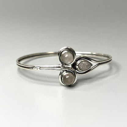 Silver Plated Adjustable Trinity Cuff Bangle - image 25