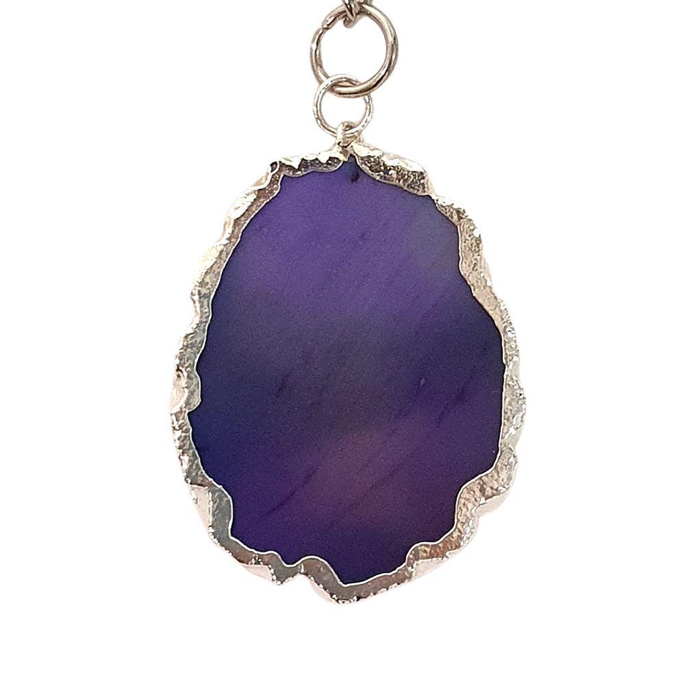 Agate Slice Keychain