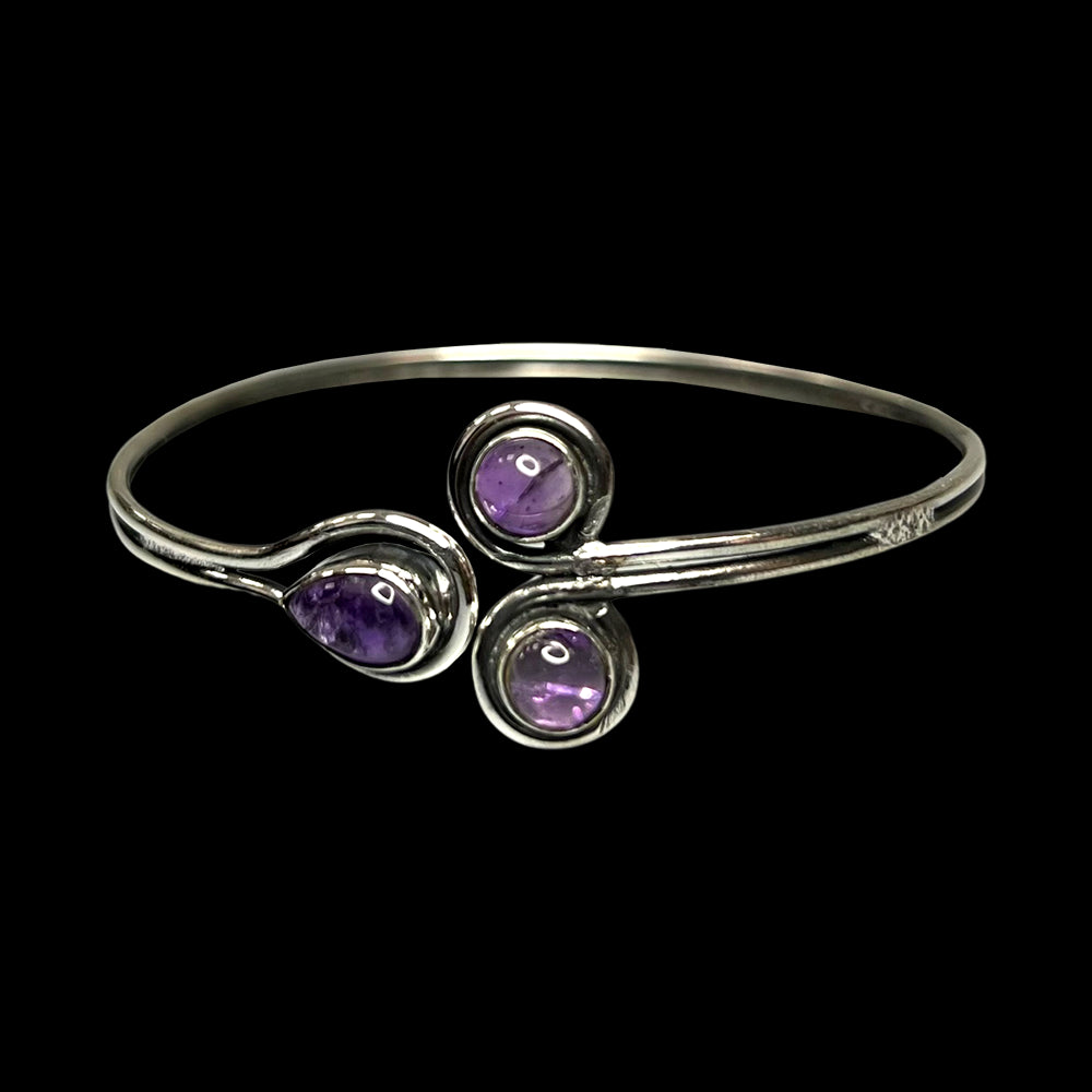 Silver Plated Adjustable Trinity Cuff Bangle