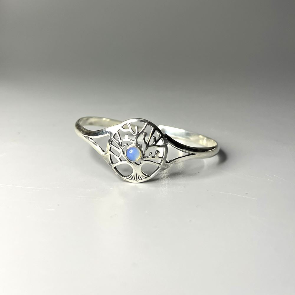 Silver-Plated Adjustable Tree of Life Cuff Bangle - image 11