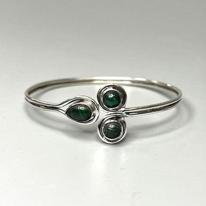 Silver Plated Adjustable Trinity Cuff Bangle - image 17