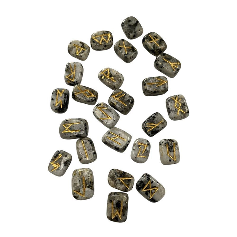 Rune Set with Pouch, 1-2cm