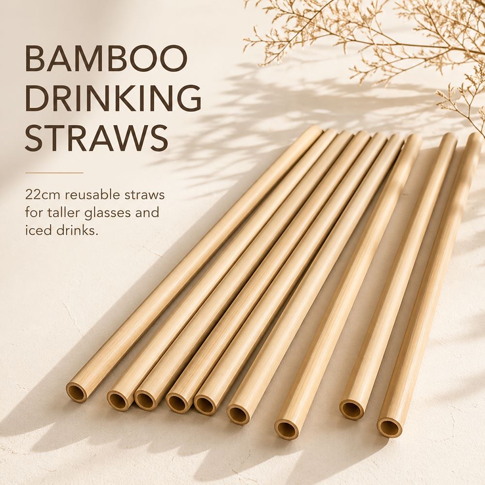Bamboo Straws, 22cm, 50 pcs - image 3